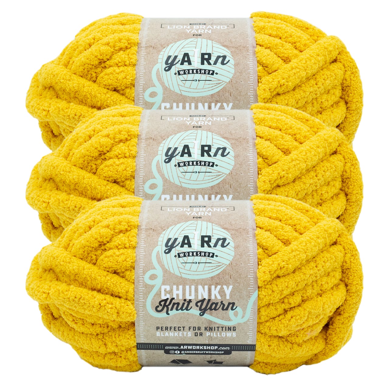 3 Pack Lion Brand® Yarn Workshop Chunky Knit Yarn
